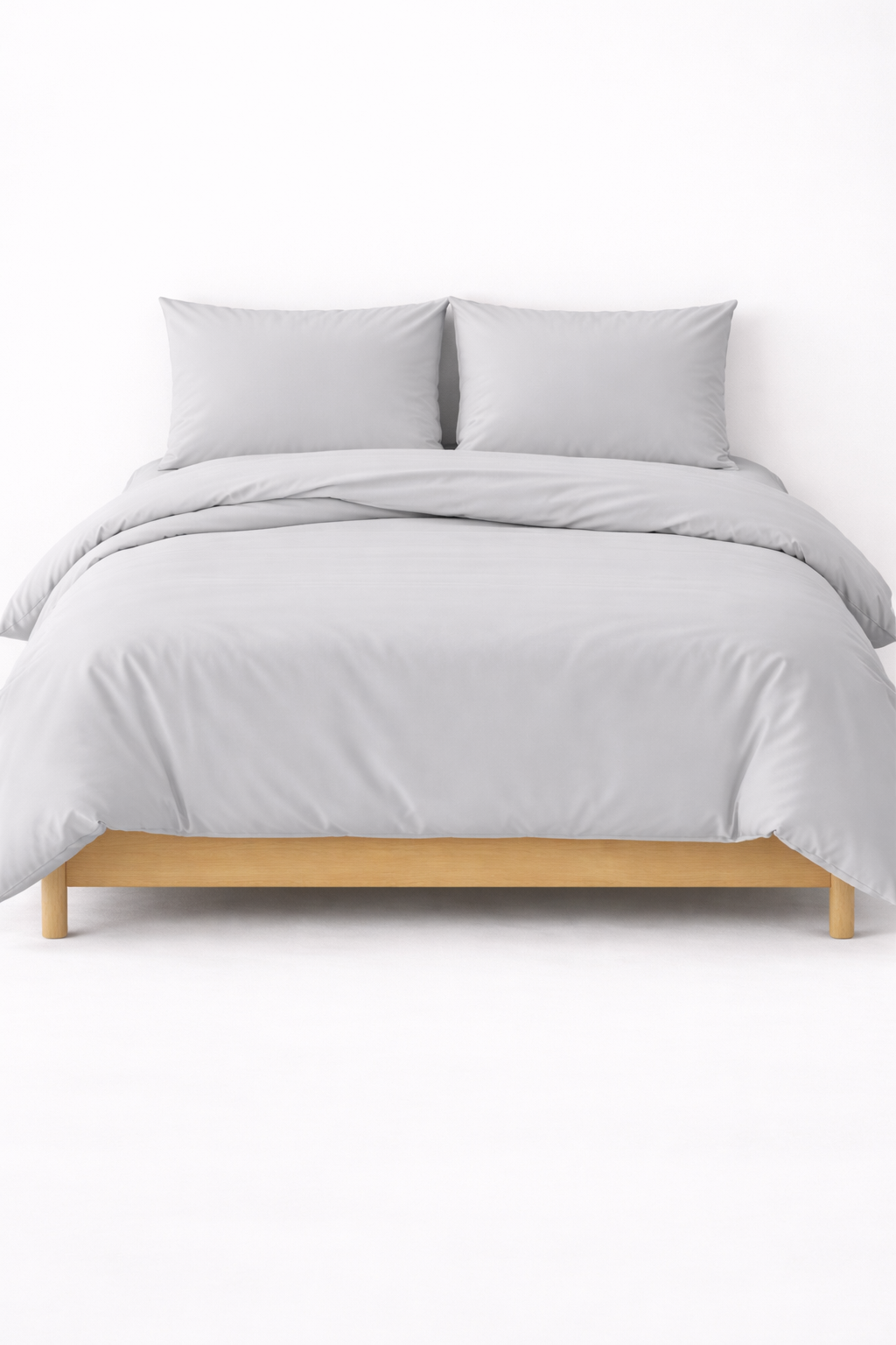 סט אקו כותנה חלק - אפור בהיר