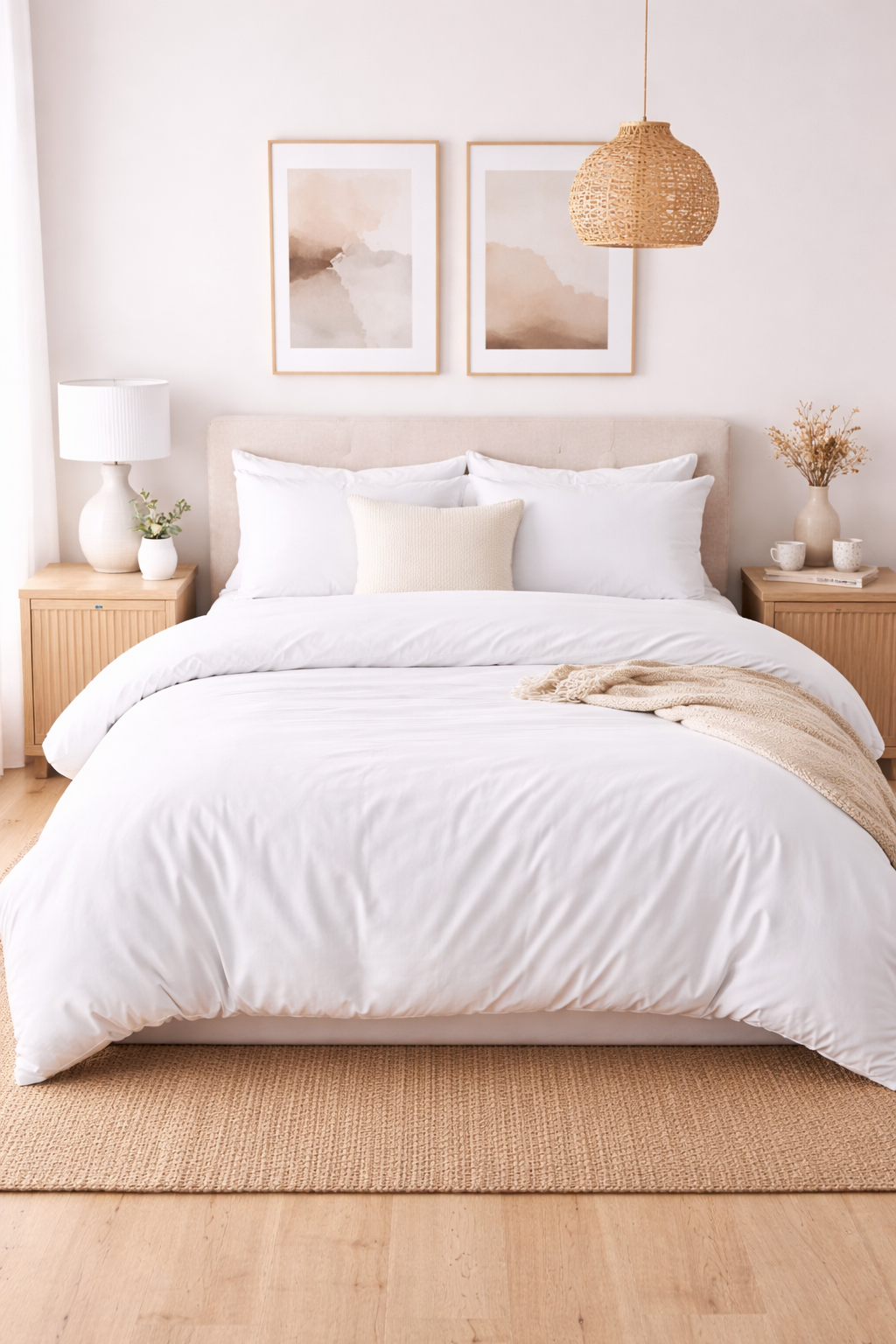 סט פרימיום במבוק - לבן