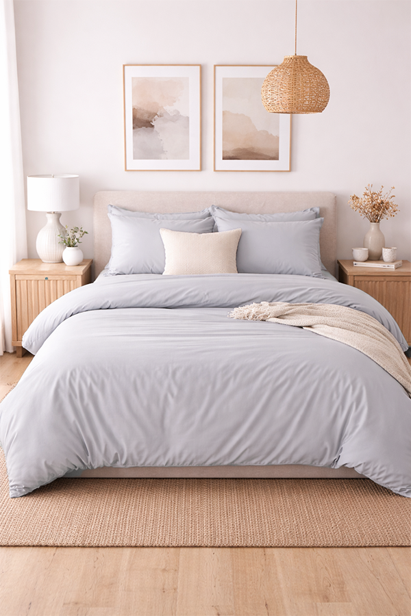 סט פרימיום במבוק - אפור בהיר