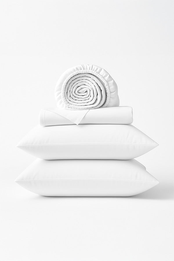 סט פרימיום סאטן 300 - white