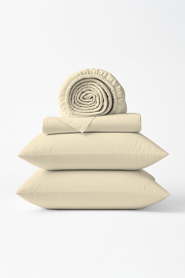 סט פרימיום סאטן 300 - Ivory