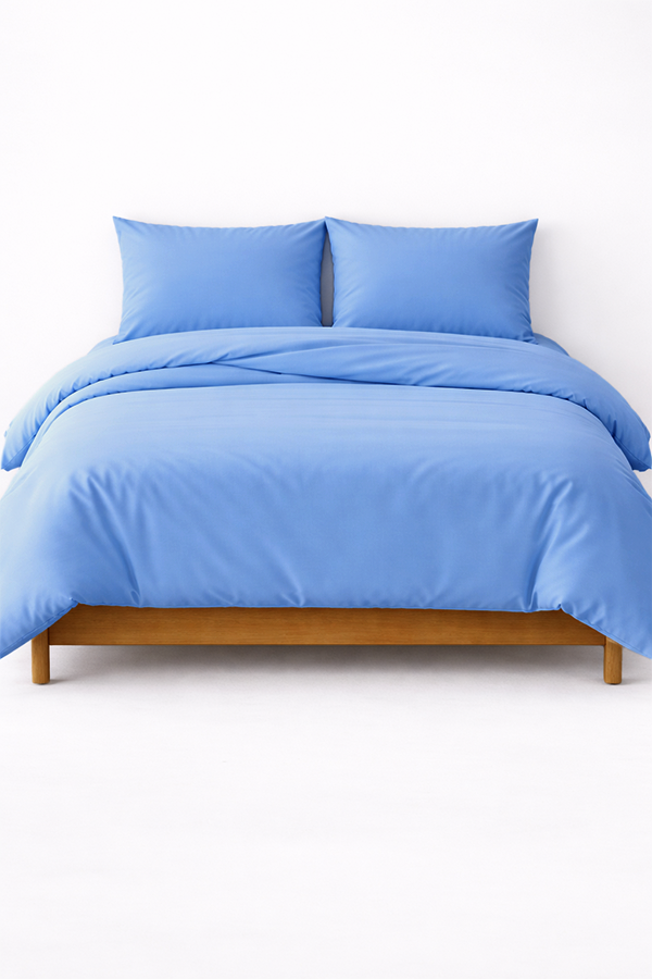 סט כותנה מלא תכלת